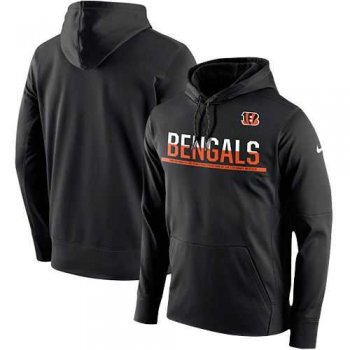 Men's Cincinnati Bengals Nike Black Sideline Circuit Pullover Performance Hoodie