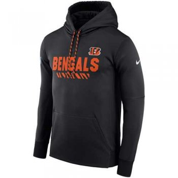 Men's Cincinnati Bengals Nike Black Sideline ThermaFit Performance PO Hoodie