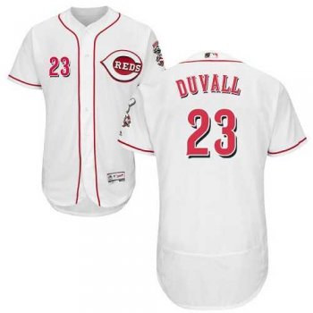 Men's Cincinnati Reds #23 Adam Duvall White Flexbase Authentic Collection Stitched MLB