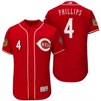 Men's Cincinnati Reds #4 Brandon Phillips 2017 Spring Training Flex Base Authentic Collection Stitched Baseball Jersey