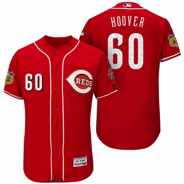 Men's Cincinnati Reds #60 J.J. Hoover 2017 Spring Training Flex Base Authentic Collection Stitched Baseball Jersey