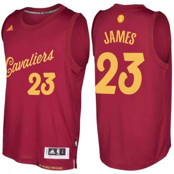 Men's Cleveland Cavaliers #23 LeBron James Burgundy 2016 Christmas Day NBA Swingman Jersey