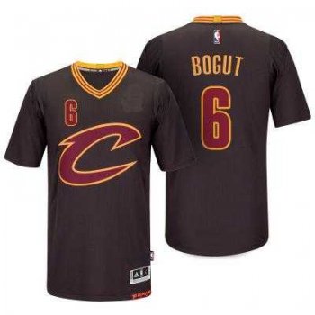 Men's Cleveland Cavaliers #6 Andrew Bogut adidas Black Player Swingman Sleeved Jersey