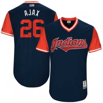 Men's Cleveland Indians #26 Austin Jackson Ajax Majestic Navy 2017 Little League World Series Players Weekend Jersey