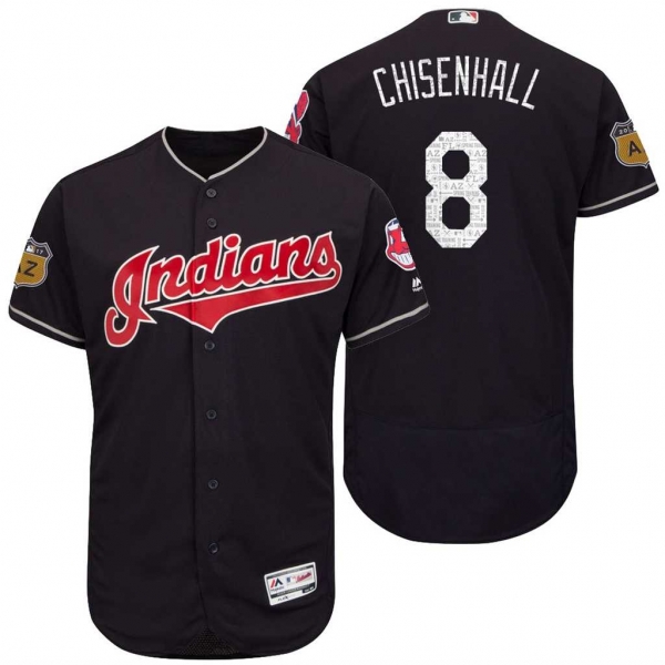 Men's Cleveland Indians #8 Lonnie Chisenhall 2017 Spring Training Flex Base Jersey