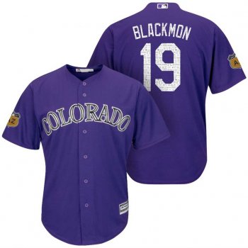 Men's Colorado Rockies #19 Men's Charlie Blackmon 2017 Spring Training Cool Base Stitched MLB Jersey