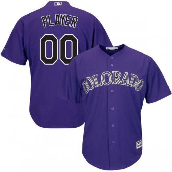 Men's Colorado Rockies Majestic Purple Alternate Cool Base Custom Jersey