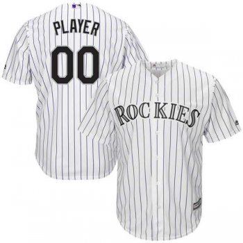 Men's Colorado Rockies Majestic White Home Cool Base Custom Jersey