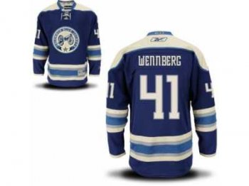 Men's Columbus Blue Jackets #41 Alexander Wennberg Navy Blue Alternate Stitched NHL Jersey