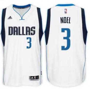 Men's Dallas Mavericks #3 Nerlens Noel adidas White Swingman Home Jersey