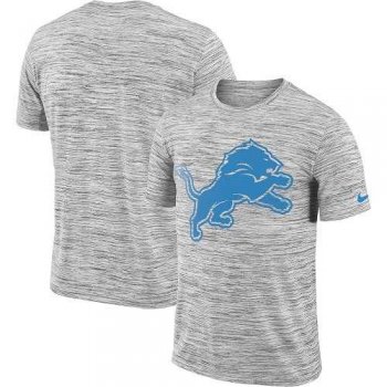 Men's Detroit Lions Nike Heathered Black Sideline Legend Velocity Travel Performance T-Shirt