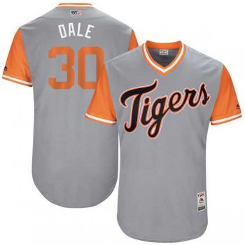 Men's Detroit Tigers #30 Alex Wilson Dale Majestic Gray 2017 Little League World Series Players Weekend Jersey