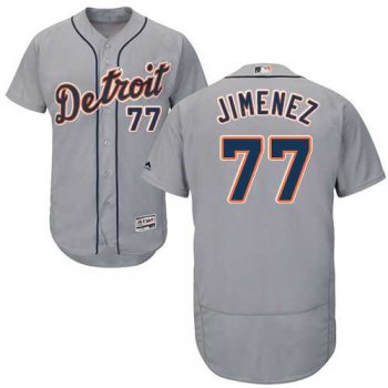 Men's Detroit Tigers #77 Joe Jimenez Grey Flexbase Authentic Collection Stitched MLB Jersey