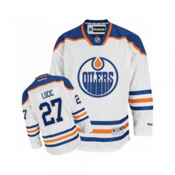 Men's Edmonton Oilers #27 Milan Lucic White Away NHL Jersey