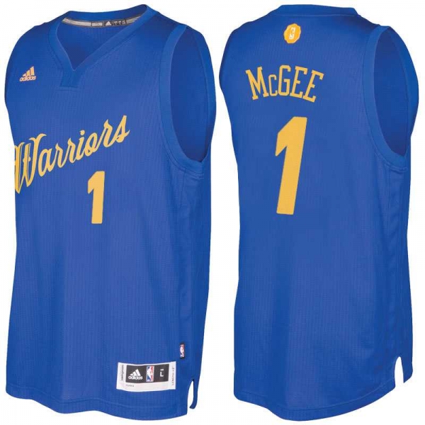 Men's Golden State Warriors #1 JaVale McGee 2016 Christmas Day Royal NBA Swingman Jersey