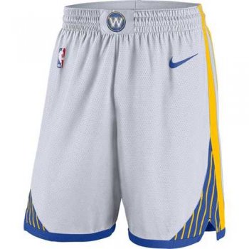 Men's Golden State Warriors Nike White Association Swingman Performance Shorts