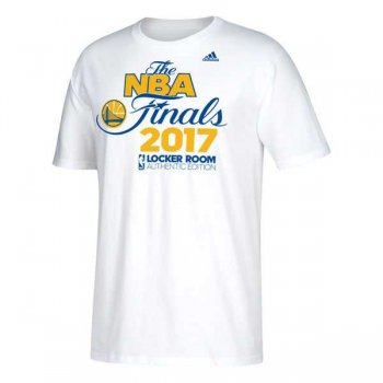 Men's Golden State Warriors White 2017 Western Conference Champions Locker Room T-Shirt