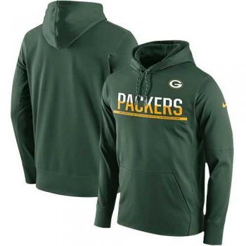 Men's Green Bay Packers Nike Green Sideline Circuit Pullover Performance Hoodie