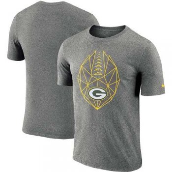 Men's Green Bay Packers Nike Heathered Charcoal Fan Gear Icon Performance T-Shirt