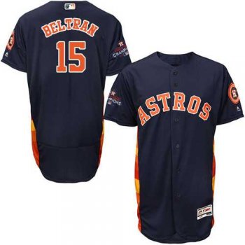 Men's Houston Astros #15 Carlos Beltran Navy Blue Flexbase Authentic Collection 2017 World Series Champions Stitched MLB Jersey