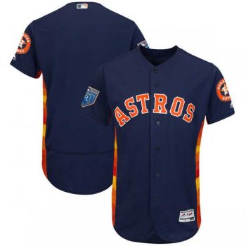 Men's Houston Astros Customized Majestic Navy 2018 Spring Training Flex Base Team Jersey