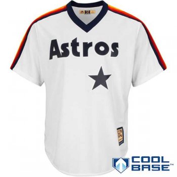 Men's Houston Astros Majestic White Home Cooperstown Cool Base Jersey