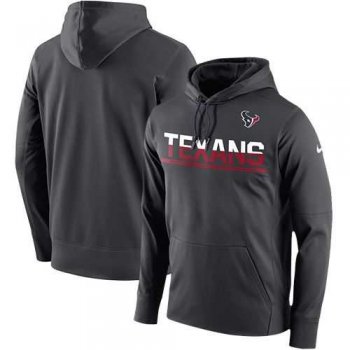 Men's Houston Texans Nike Sideline Circuit Anthracite Pullover Hoodie