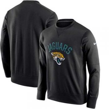 Men's Jacksonville Jaguars Nike Black Sideline Circuit Performance Sweatshirt