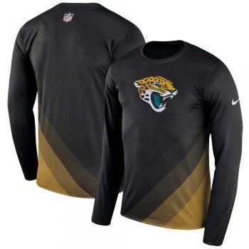 Men's Jacksonville Jaguars Nike Black Sideline Legend Prism Performance Long Sleeve T-Shirt