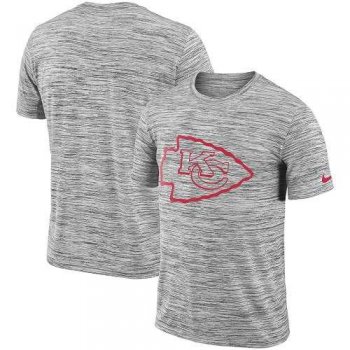 Men's Kansas City Chiefs Nike Heathered Black Sideline Legend Velocity Travel Performance T-Shirt