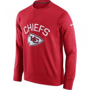 Men's Kansas City Chiefs Nike Red Sideline Circuit Performance Sweatshirt