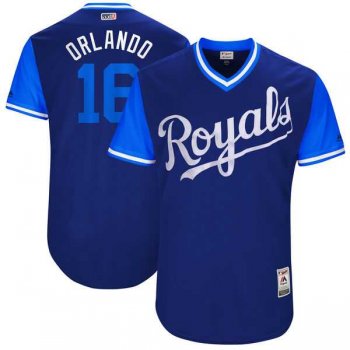 Men's Kansas City Royals #16 Paulo Orlando Orlando Majestic Royal 2017 Little League World Series Players Weekend Jersey