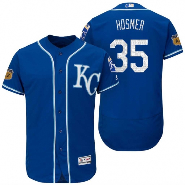 Men's Kansas City Royals #35 Eric Hosmer 2017 Spring Training Flex Base Authentic Collection Stitched Baseball Jersey