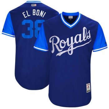 Men's Kansas City Royals #38 Jorge Bonifacio El Boni Majestic Royal 2017 Little League World Series Players Weekend Jersey