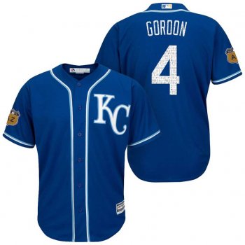 Men's Kansas City Royals #4 Alex Gordon 2017 Spring Training Cool Base Stitched MLB Jersey