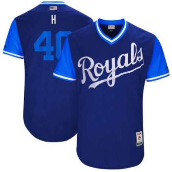 Men's Kansas City Royals #40 Kelvin Herrera H Majestic Royal 2017 Little League World Series Players Weekend Jersey