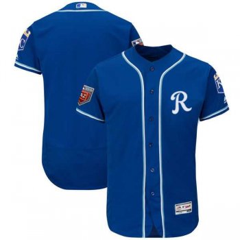 Men's Kansas City Royals Customized Majestic Royal 2018 Spring Training Flex Base Team Jersey