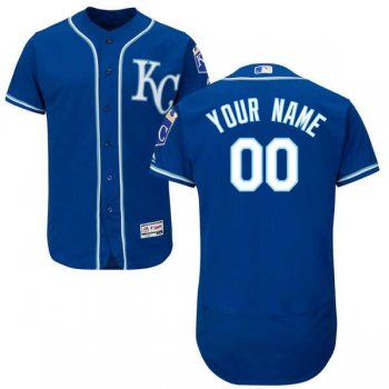 Men's Kansas City Royals Majestic Alternate Royal Flex Base Authentic Collection Custom Jersey