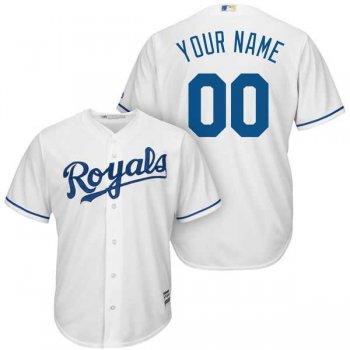 Men's Kansas City Royals Majestic White Home Cool Base Custom Jersey