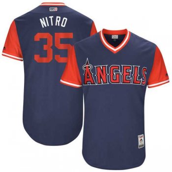 Men's Los Angeles Angels #35 Nick Tropeano Nitro Majestic Navy 2017 Little League World Series Players Weekend Jersey