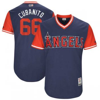 Men's Los Angeles Angels #66 JC Ramirez Cubanito Majestic Navy 2017 Little League World Series Players Weekend Jersey