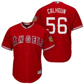 Men's Los Angeles Angels Of Anaheim #56 Kole Calhoun 2017 Spring Training Cool Base Stitched MLB Jersey