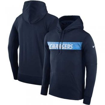 Men's Los Angeles Chargers Nike Navy Sideline Team Performance Pullover Hoodie