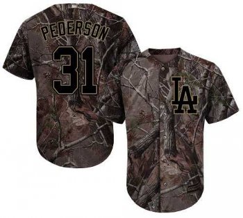 Men's Los Angeles Dodgers #31 Joc Pederson Camo Realtree Collection Cool Base Stitched MLB