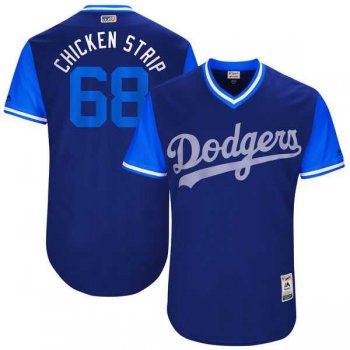 Men's Los Angeles Dodgers #68 Ross Stripling Chicken Strip Majestic Royal 2017 Little League World Series Players Weekend Jersey