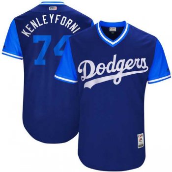 Men's Los Angeles Dodgers #74 Kenley Jansen Kenleyfornia Majestic Royal 2017 Little League World Series Players Weekend Jersey