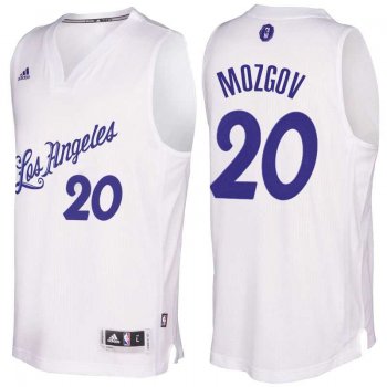 Men's Los Angeles Lakers #20 Timofey Mozgov 2016 Christmas Day White NBA Swingman Jersey