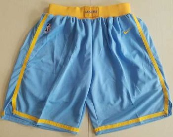 Men's Los Angeles Lakers Nike Royal Blue Hardwood Classics Swingman Performance Shorts