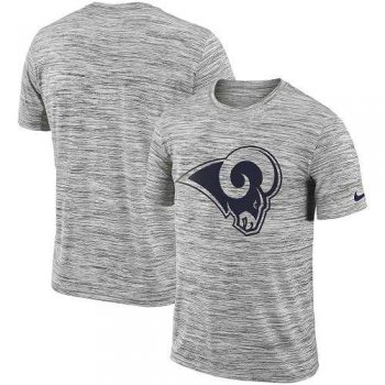 Men's Los Angeles Rams Nike Heathered Black Sideline Legend Velocity Travel Performance T-Shirt