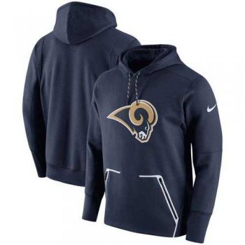 Men's Los Angeles Rams Nike Navy Champ Drive Vapor Speed Performance Pullover Hoodie